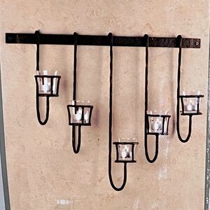 RARE Target Wrought Iron Hanging Candle Sconce Mid-Century Modern Candle Display